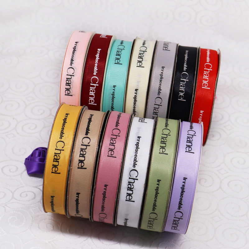 Xiaoxiangfeng Letras inglesas Cinta Embalaje de flores Pastel de cumpleaños Cinta Centro comercial Disposición de exposiciones Cinta acanalada Transfronteriza