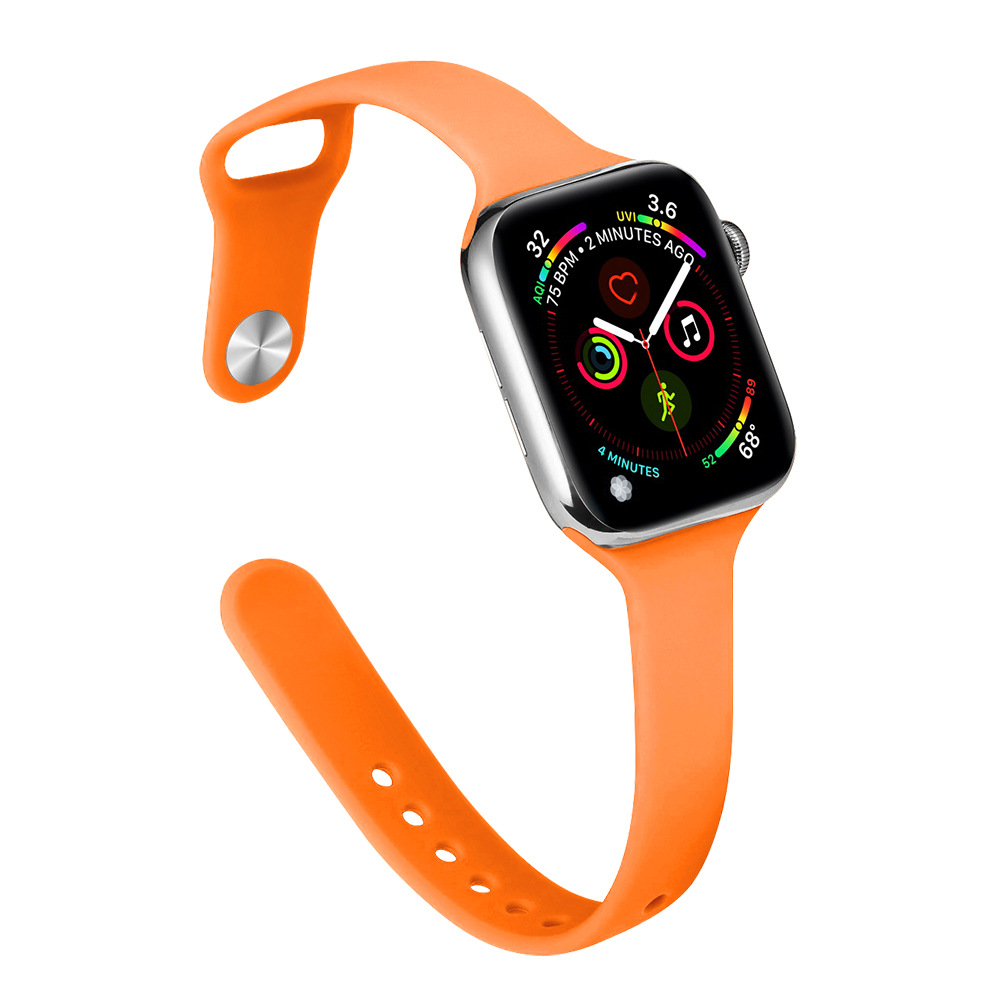 Aplicable Apple Watch correa Applewatch8SE7654 cintura pequeña correa de silicona delgada moda deportiva