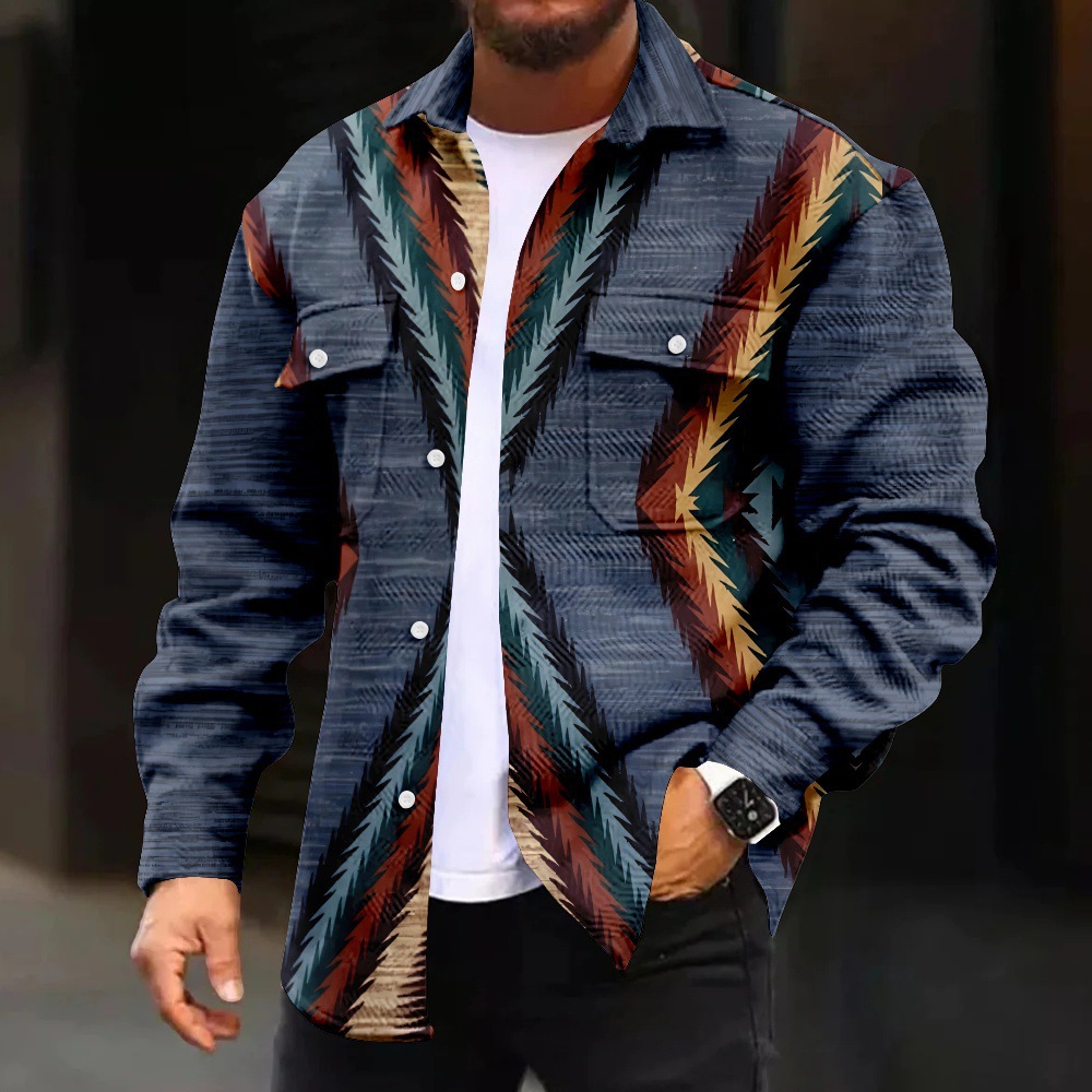 Chaqueta de manga larga con solapa al estilo del puerto de la calle principal para hombres Chaqueta de temperamento de moda de todo fósforo de tendencia de primavera y otoño MD05