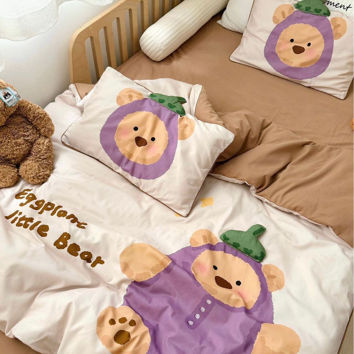 Class a Cotton Brushed Kindergarten Quilt Three-Piece Set for Crib Special Kidsren's Quilt Cover Bedding Nap Bedding