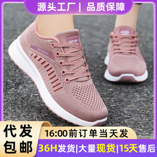 Women's Shoes, Walking Shoes, Summer New Single Shoes, Breathable Mesh Shoes, Middle-Aged and Elderly Mothers' Shoes, Soft Soles, Non-Tiring Casual Shoes
