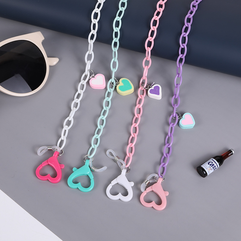 Korean style fashionable lanyard creative love color beaded glasses chain ins style cute lanyard