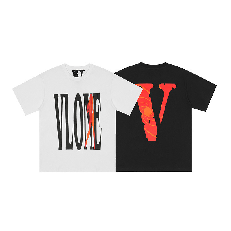 New Foreign Trade 2022 Spring and Summer New European and American VLONE Letter Hip Hop Big V Printed Loose Short Sleeve T-Shirt New Foreign Trade 2022 Spring and Summer New European and American VLONE Letter Hip Hop Big V Printed Loose Short Sleeve T-Shirt