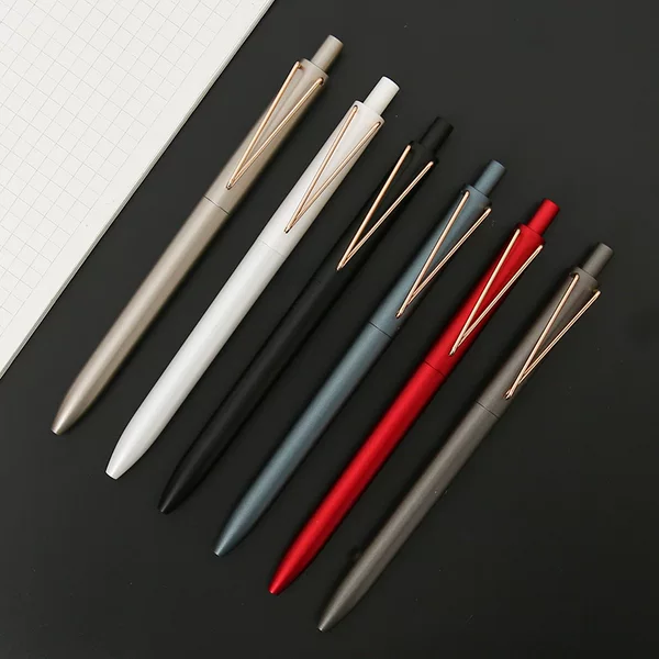 V-shaped pen clip press gel pen heavy feel business sign pen advertising pen custom logo office student supplies