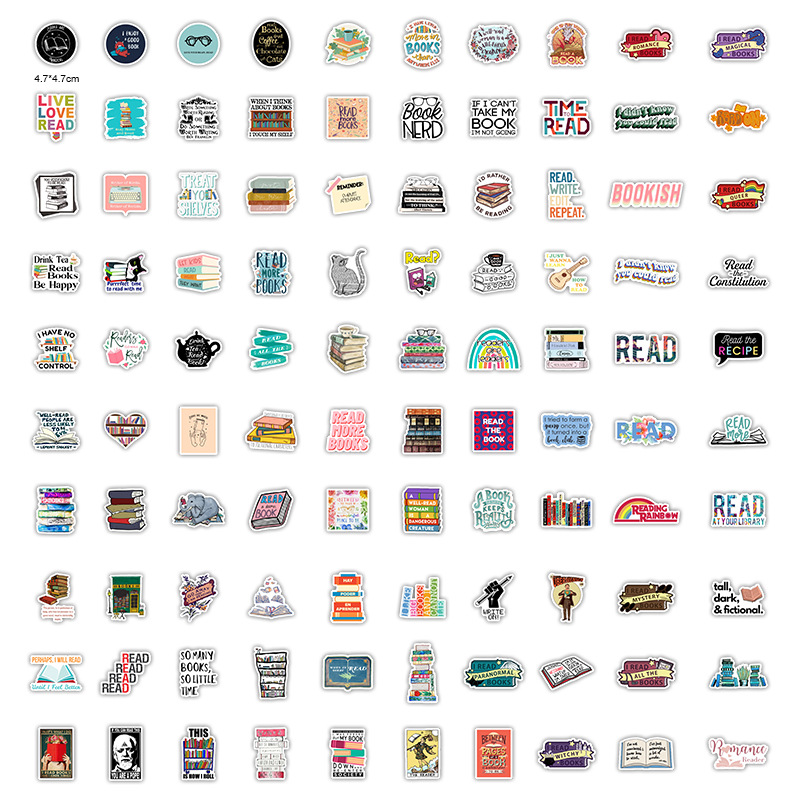 200 pieces to cultivate reading habits series mobile phone computer car tablet luggage stationery airpods sticker