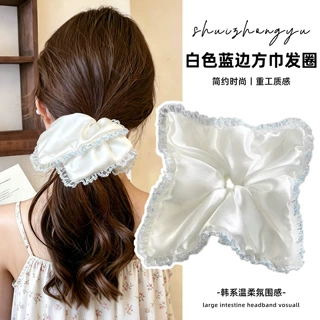 氛围感方巾发圈女2026新款高级感扎头发绳马尾皮筋高弹力头绳头饰