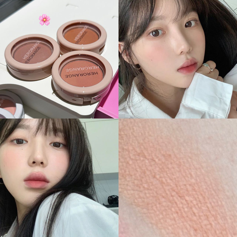 HERORANGE ~ 低飽和単色頬紅盤の発色は自然に持続して化粧影を脱ぐことができない一体盤|undefined
