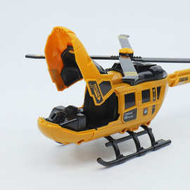 德立信直升机玩具旋转螺旋桨战斗机男孩宝宝儿童救援飞机模型