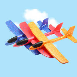 新款手抛泡沫飞机航模玩具 户外玩耍仿真小飞机模型景区热卖批发