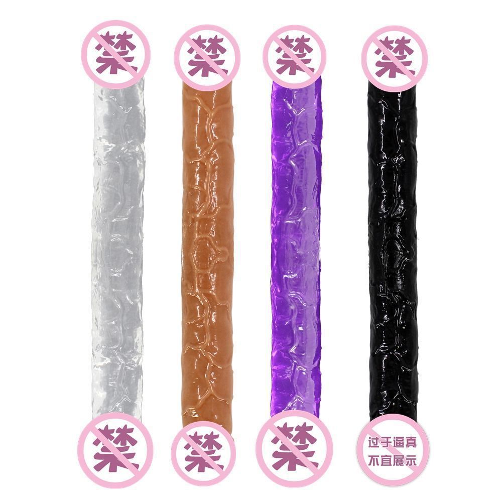 Double Dragon Dual-Head Dildo, Extra-Long TPE Shaft for Deep Masturbation Play — detail image 5