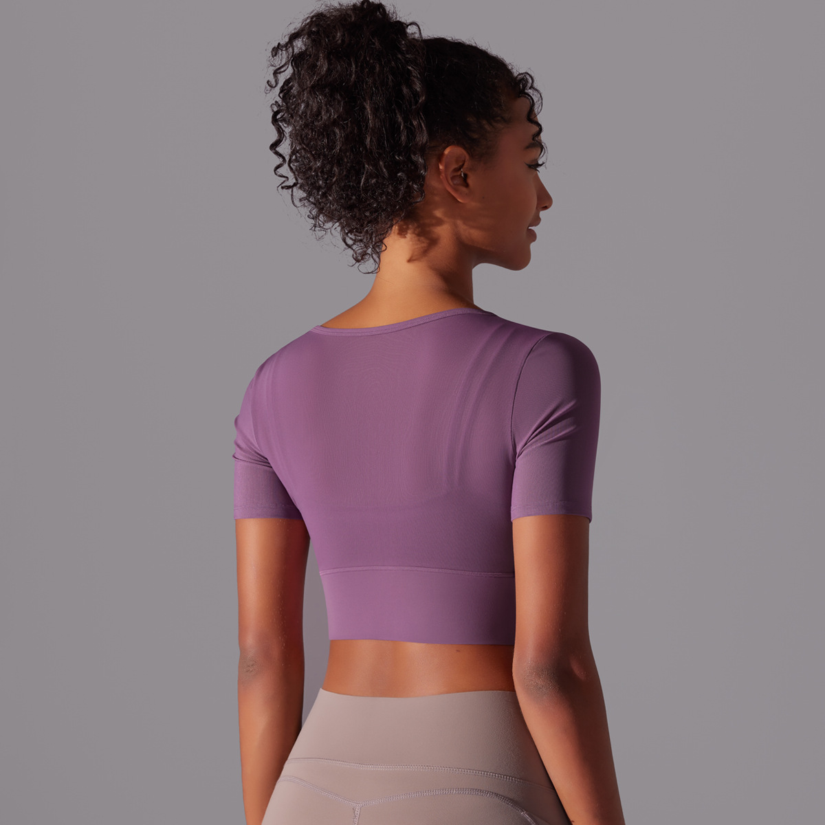 182g Weight Short Sleeve Sleeve Length Pullovers Placket Type Nylon, Spandex Fabric Type Short Top Length T-shirt Tops Type Yoga, Sports Occasion Round Neck Neckline Solid Color Pattern Women Gender Hollow Out Craft Fitness Sport Style Solid Color Nylon Spandex Round Neck Hollow Out Active Tops T-shirt 43