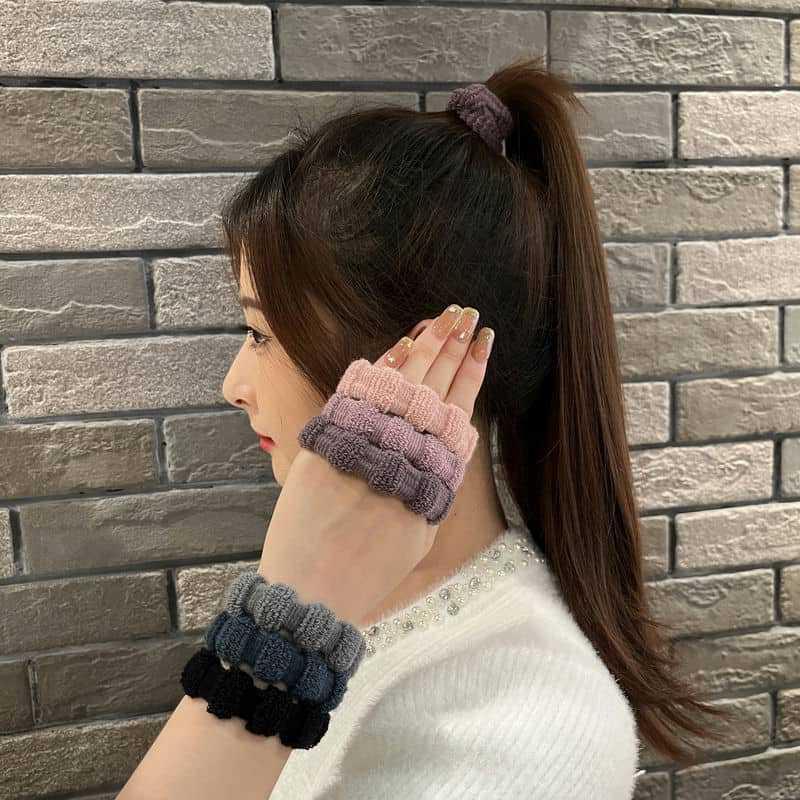 Durable cuerda de pelo enlatado banda de goma cuerda de pelo sin costuras de las mujeres alta Cola de Caballo anillo de pelo