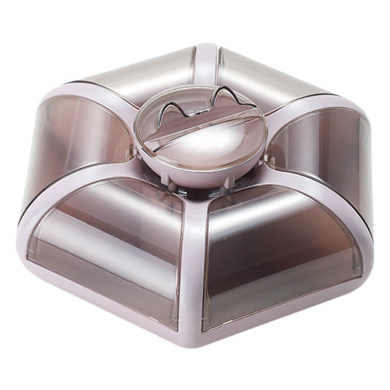 Creativa Casa de Prensa caja de fruta de loto caja de dulces de doble capa giratoria Malasia plato de fruta seca regalo de boda de la venta caliente