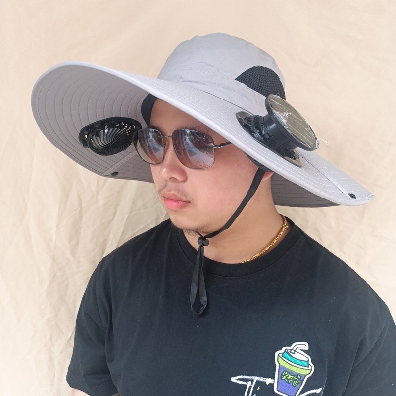 夏ソーラーファンキャップ屋外登山 + USB 充電サンシェード帽子大人の釣り帽子ファン付き日焼け止め帽子|undefined