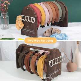 木制发箍架发箍展示架桌面摆台式木制发箍收纳架木制头饰支架