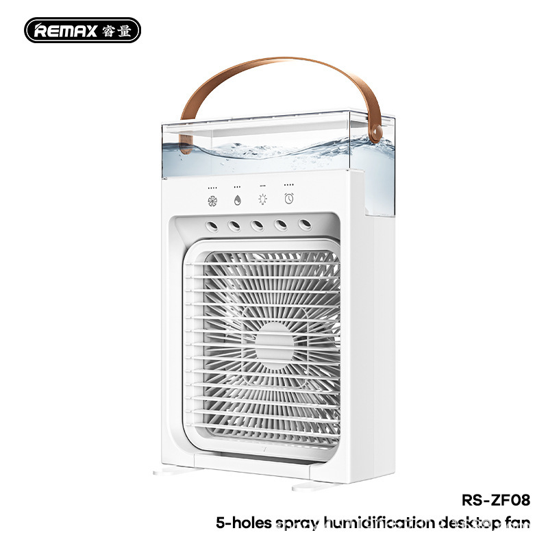 REMAX 新製品 5 穴スプレー加湿デスクトップファンカラフルな照明効果 4 スピード自然風ポータブルスプレーファン|undefined
