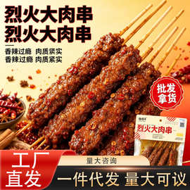 烈火大肉串 香辣即食油炸小吃 原切鸭胸肉串 夜市摆摊烧烤店餐饮