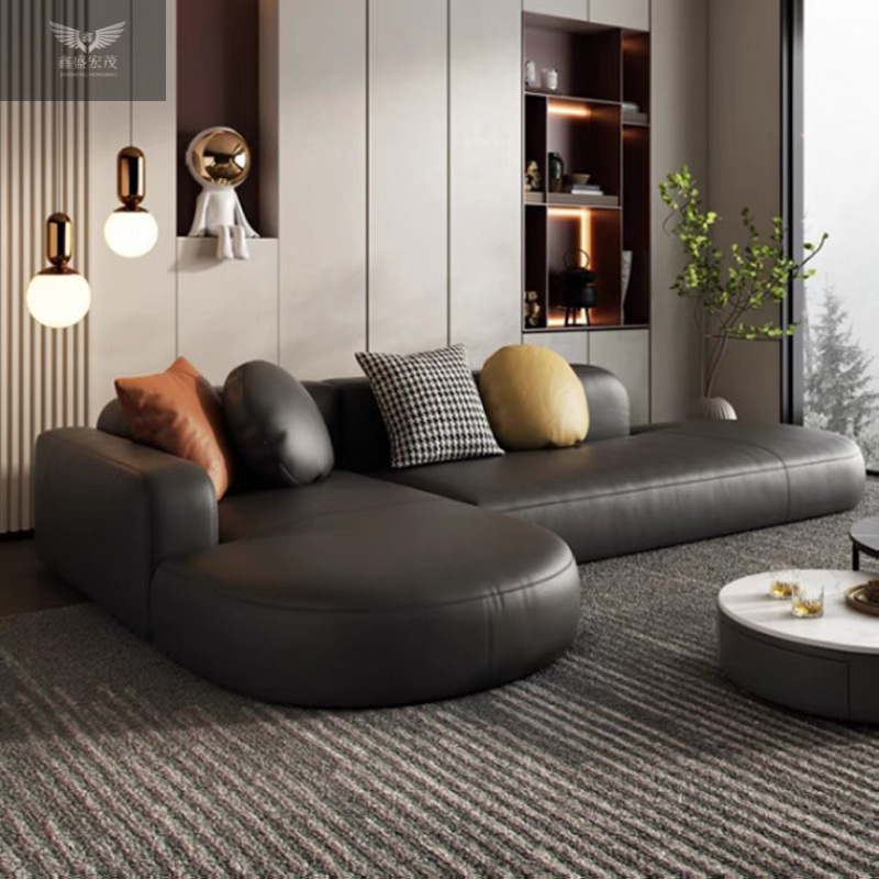 Sala de estar sofá de apartamento pequeño nórdico italiano minimalista hogar moderno ocio nuevo diseño sofá de tela de esquina grande