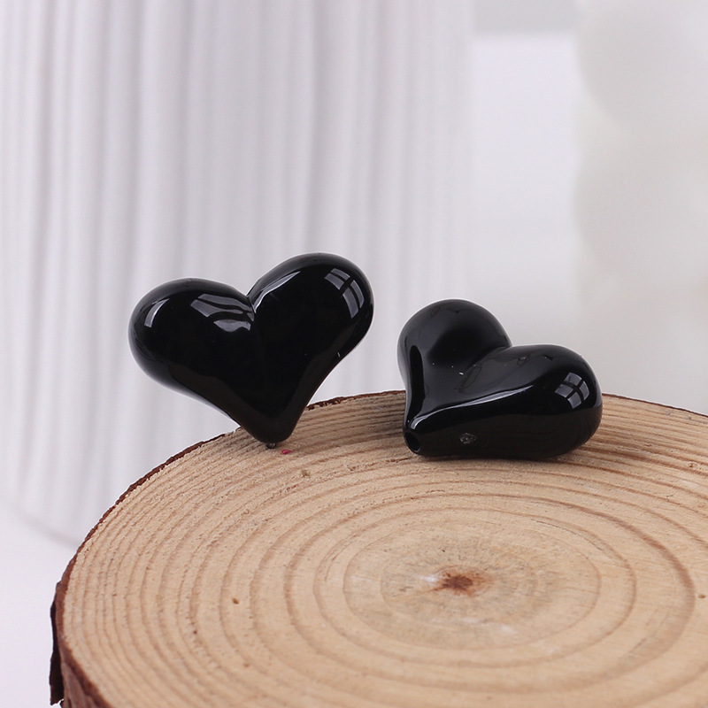 2g Weight Beads Jewelry Making Type DIY Ornament Accessories Classification 1 Piece Quantity Acrylic Material Heart Shape Pattern All Seasons Season Sweet, Simple Style Style 1 Piece Acrylic Heart Shape Beads DIY Ornament Accessories 7