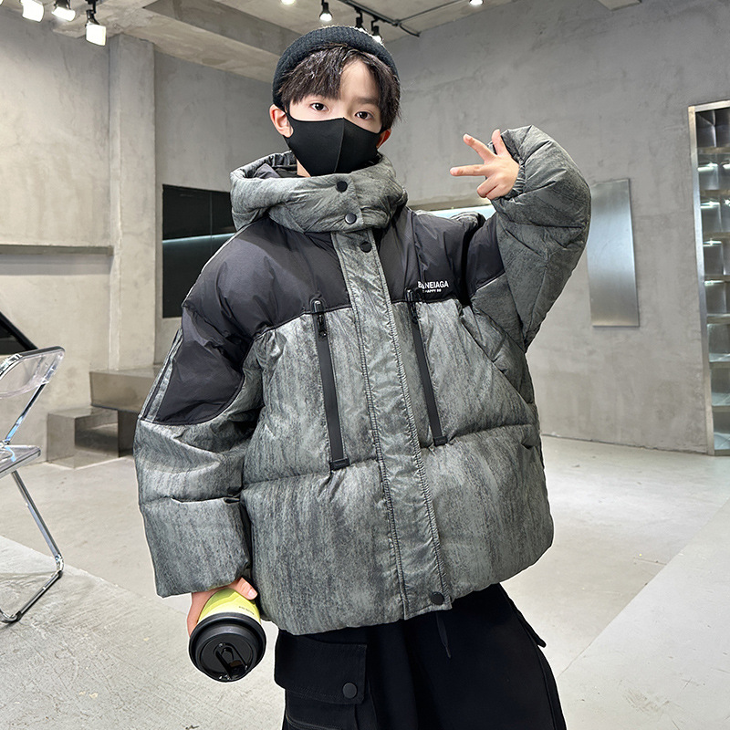 男童冬季羽绒棉服2025新款棉衣棉袄秋冬款加厚中大儿童冬装外套潮