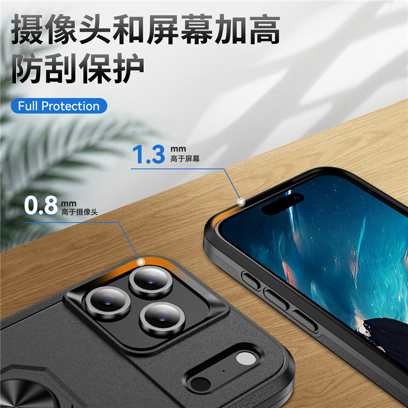 iPhone 16 Pro Max telefon kılıfı Apple 15 manyetik stand darbeye dayanıklı kontrast renkli koruyucu kılıf tam kapsamlı