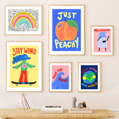 Cross-border strange fun positive energy minimalist abstract canvas painting Nordic living room home decor painting core wall art