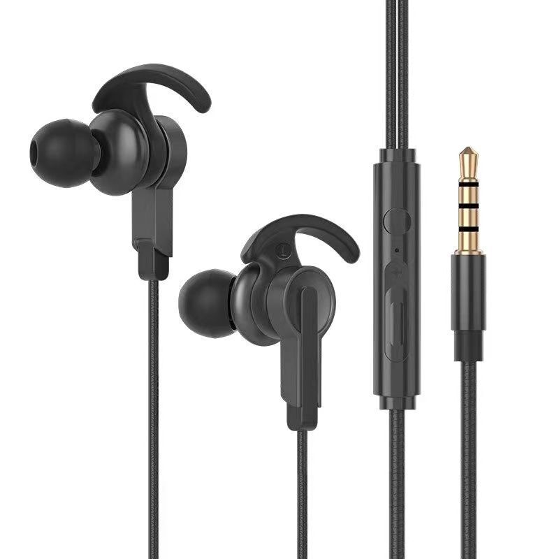 Wired in-ear mobile phone wire control with microphone call 3.5mm tuning universal headphones running sports music earplugs Wired in-ear mobile phone wire control with microphone call 3.5mm tuning universal headphones running sports music earplugs