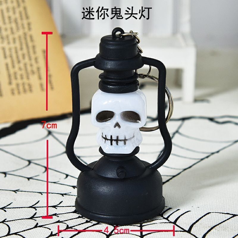 Halloween accesorios de disfraz lámpara de vela lámpara de calabaza fantasma día decoración de terror LED lámpara de vela electrónica colgar llavero
