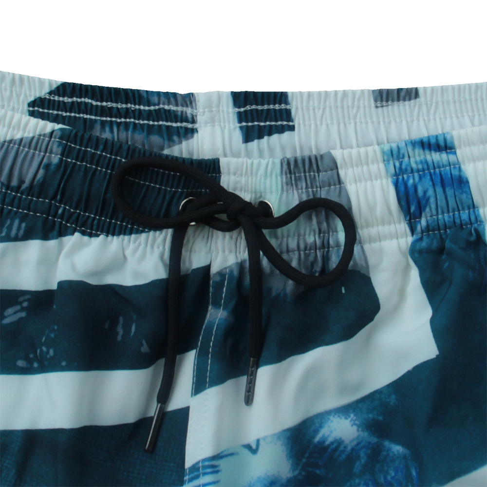 Men's Striped Lined Elastic Swim Trunks For Beach And Vacation_voghion.com