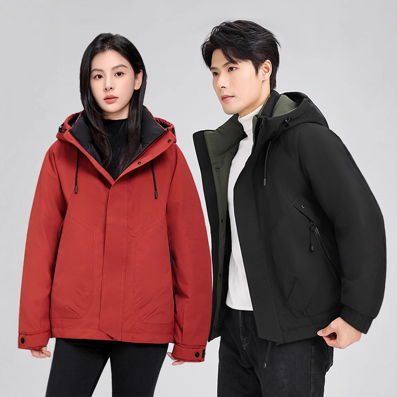 Authentic Men's and Women's Workwear down Jacket Men's 2025 Winter New Thickeneded Short Youth Assault Warm Jacket