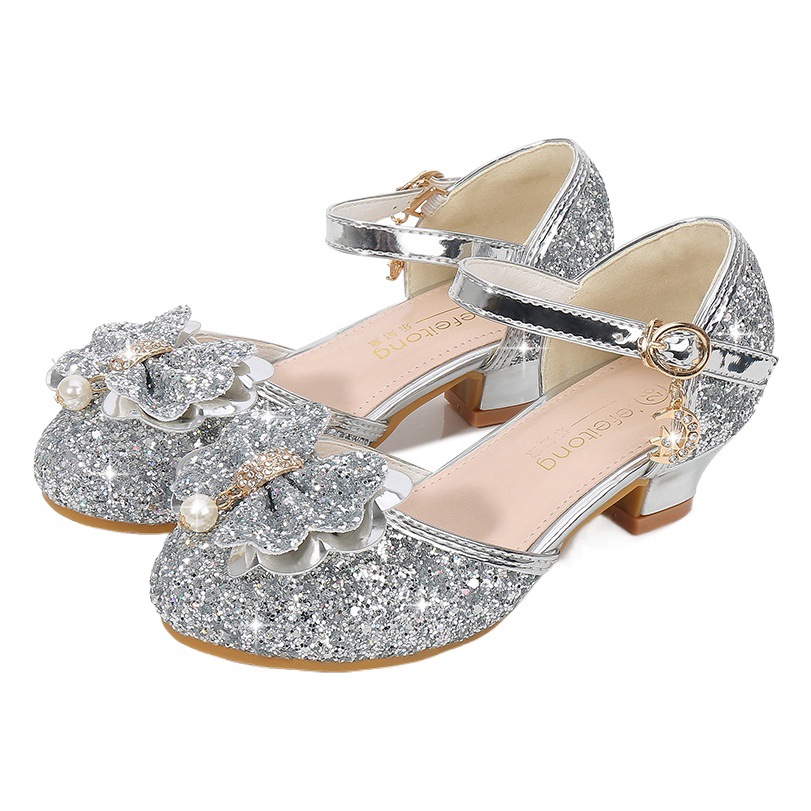 Girls' princess shoes fashion new summer Korean style non-slip women's shoes Golden breathable little girl fashion performance sandals