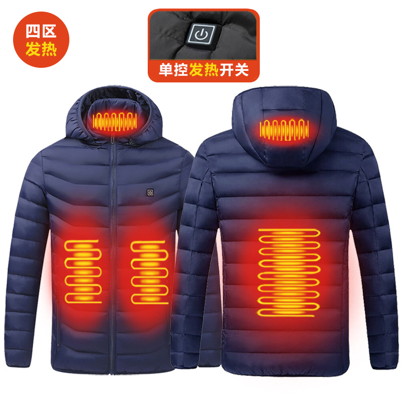 23 zonas, 4 controles, 11 zonas, control dual, nueve zonas, cuatro zonas, control único, ropa de calefacción, ropa de algodón con calefacción de invierno, chaqueta de gran tamaño, ropa de calefacción eléctrica
