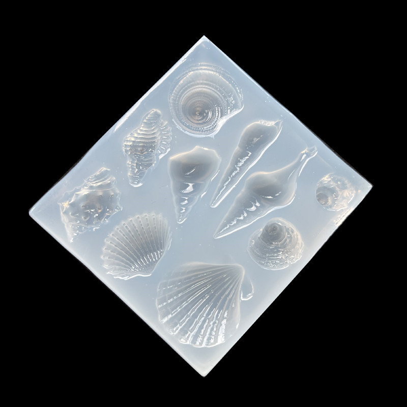 Serie Marina múltiple Concha silicona molde espejo epoxi