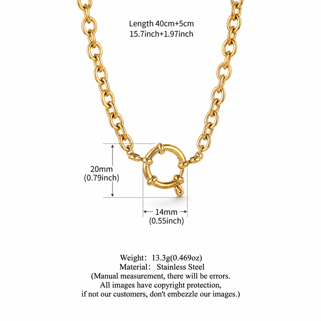 Chaîne de boucle d'eau perlée ronde 40 5cm