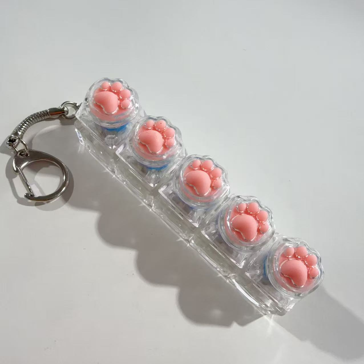 Five-button transparent shell-silicone transparent cat claws