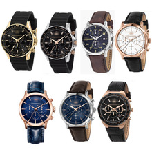新款手表男士皮带款腕表商务表盘功能石英机芯腕表钢带大表