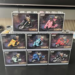 Zhizhaoshe オートバイモデルディスプレイボックス付きクライマックスビルディングブロック組み立て少年教育 DIY ビルディングブロックおもちゃギフト