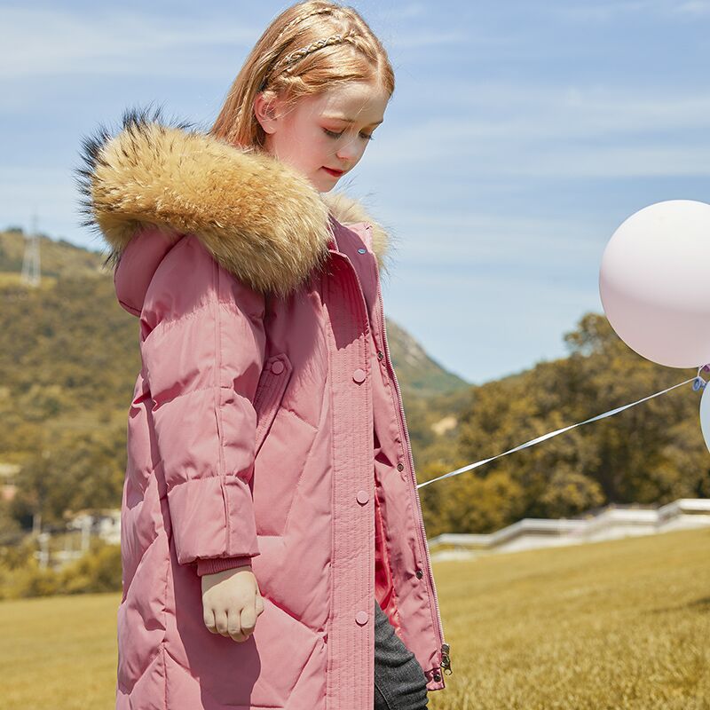 Girls' mid-length cold-proof clothing autumn and winter 2021 new…