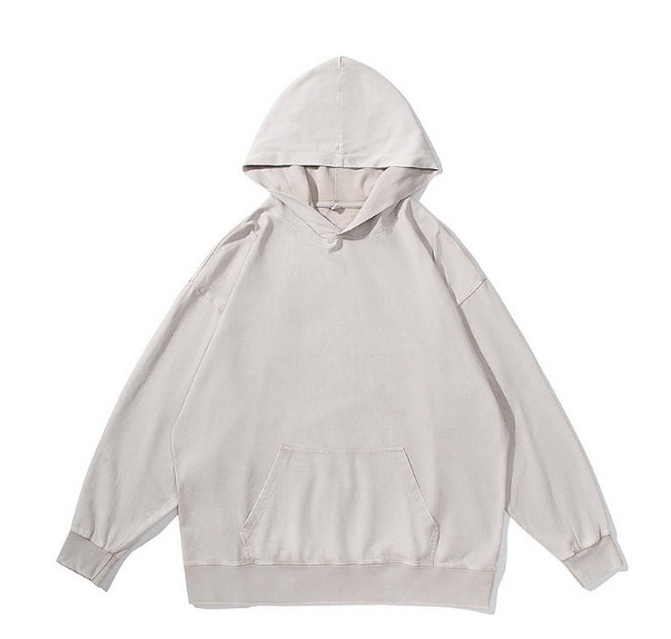 Sudadera con Capucha Lavada para Hombre 350g de Algodón para Ocio