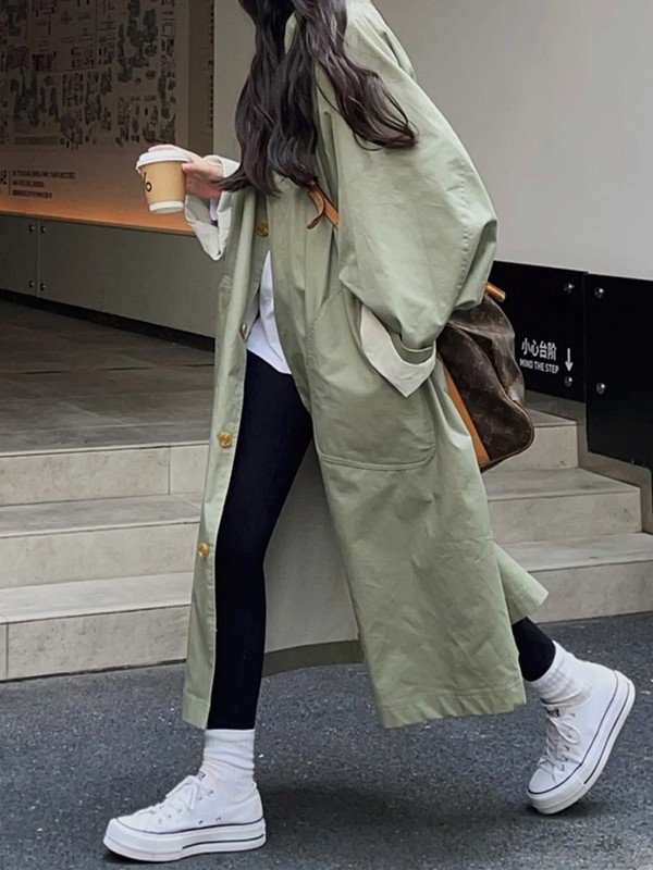 长款高个子风衣外套女2025年春秋季新款英伦风大衣超好看休闲日系|undefined