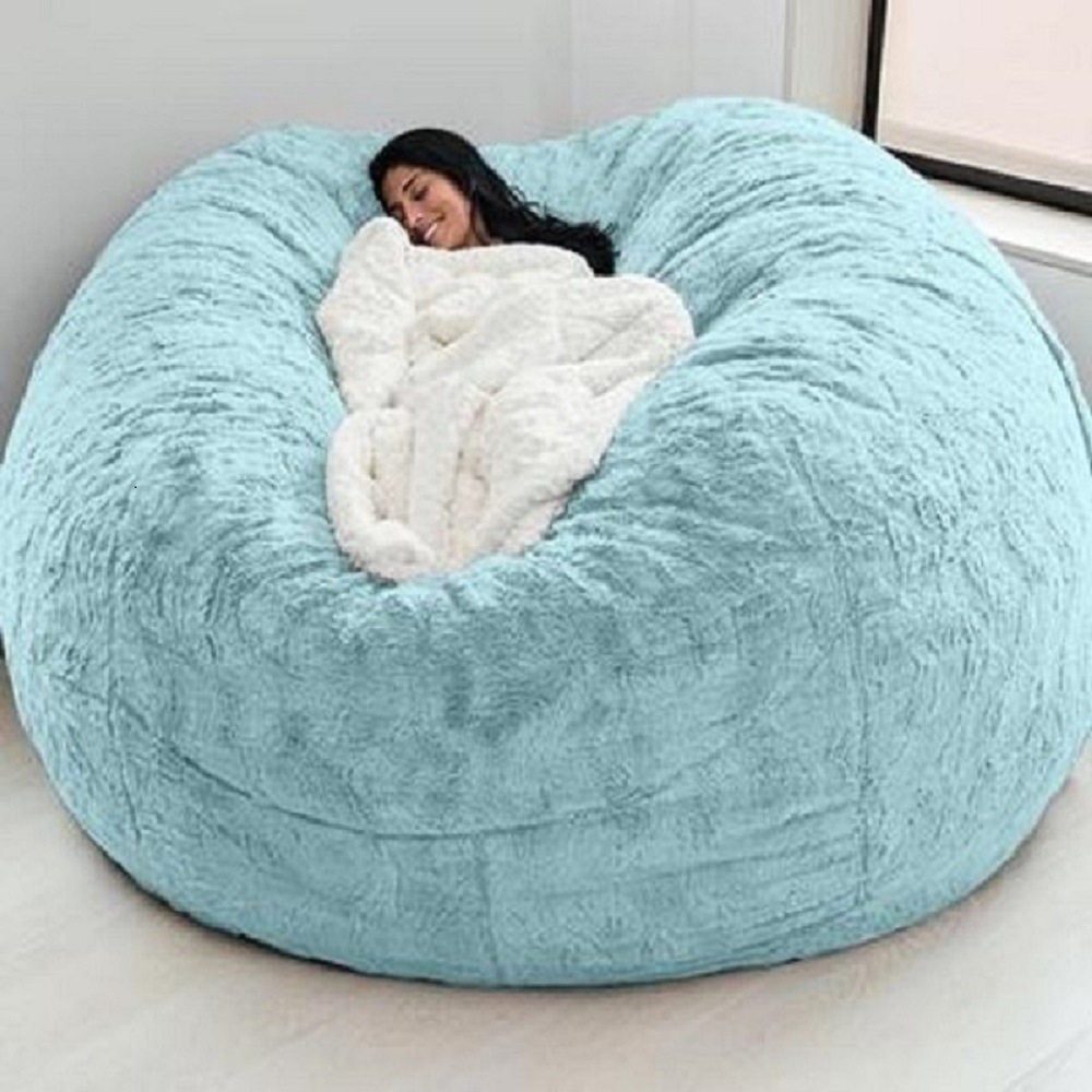 Bolso de frijoles de sofá perezoso Amazon venta caliente transfronteriza bolsa de esponja juego de sofá de bola redonda tatami ventas directas de fábrica image 18