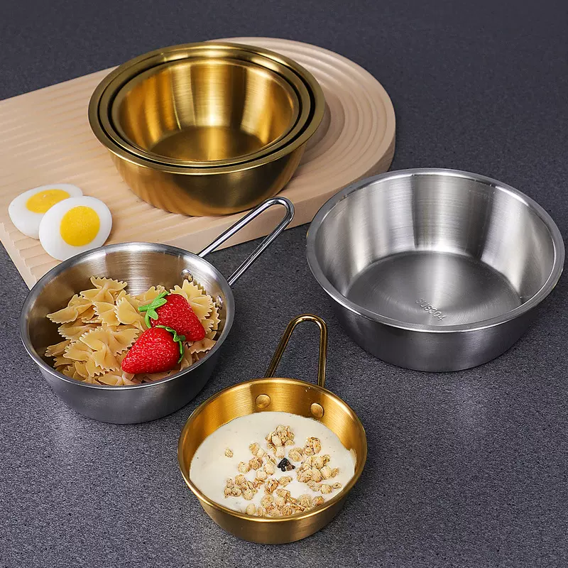 304不锈钢韩式米酒碗料理店带柄泡菜碗料理碗 黄酒碗热酒碗小吃碗