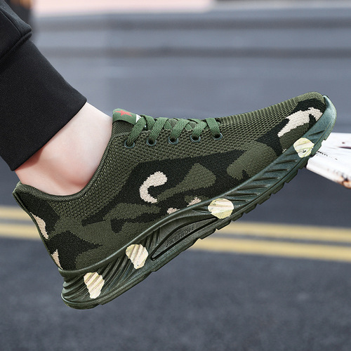 New men's and women's outdoor mountaineering training shoes, student military training camouflage shoes, casual and fashionable men's shoes, dropshipping across borders
