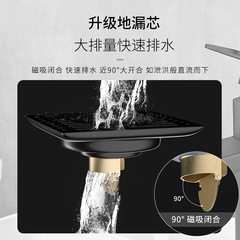 Linear anti-odor floor drain for living, submersible high-flow floor drain boat for bathrooms, anti-odor 304 floor drain for shower rooms