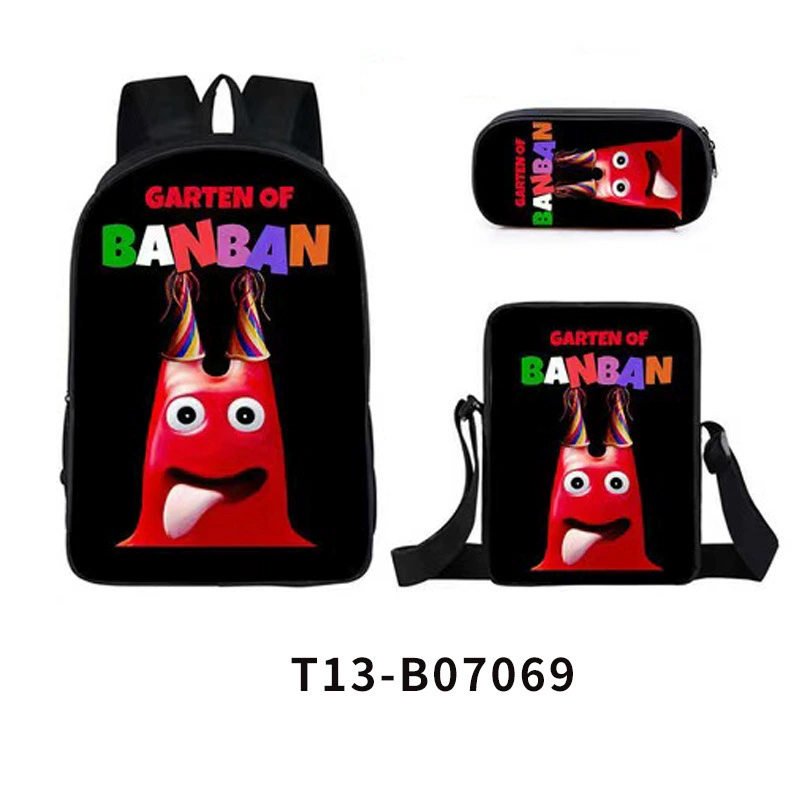 (Cross-border trading), cartoon backpack, school bag for elementary school students, pencil case, set, Batman, 3 piece set