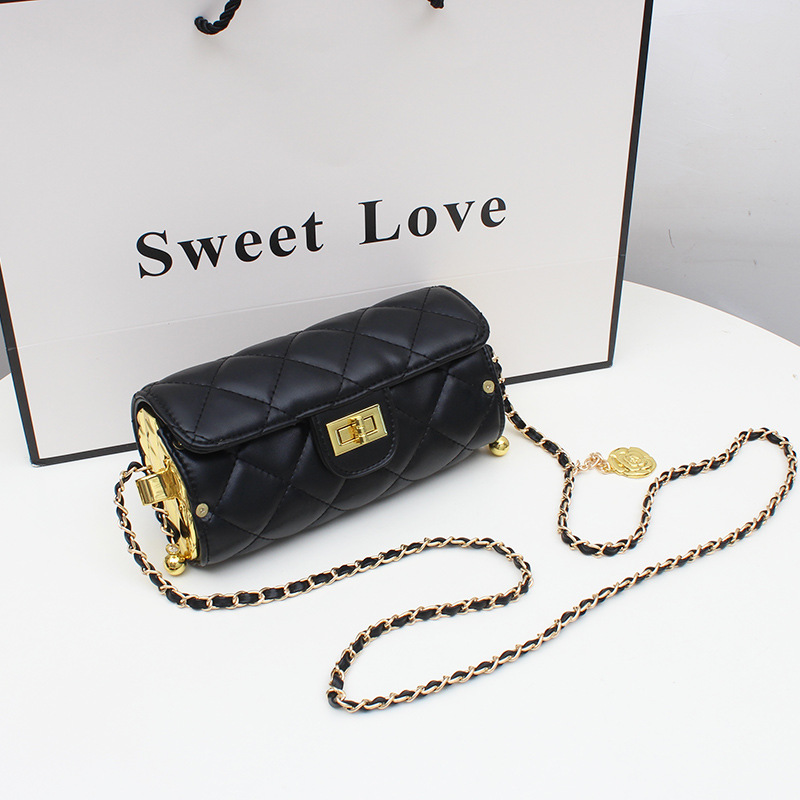 Vendita diretta in fabbrica piccola borsa cilindrica stile profumato mini borsa cilindrica borsa a catena borsa a tracolla borsa per cellulare_voghion.com