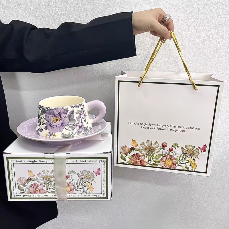 高档生日礼女生伴手礼物Garden设计师鸢陶瓷杯碟咖啡杯子午茶杯|undefined