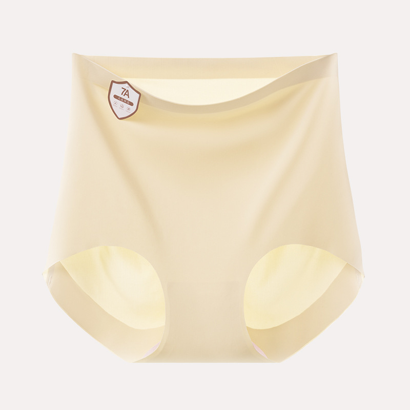 Ropa interior sin costuras, cintura alta para mujer, abdomen, nueva piel de leche, seda de hielo, pantalones cortos de cadera delgados de verano, refrescantes