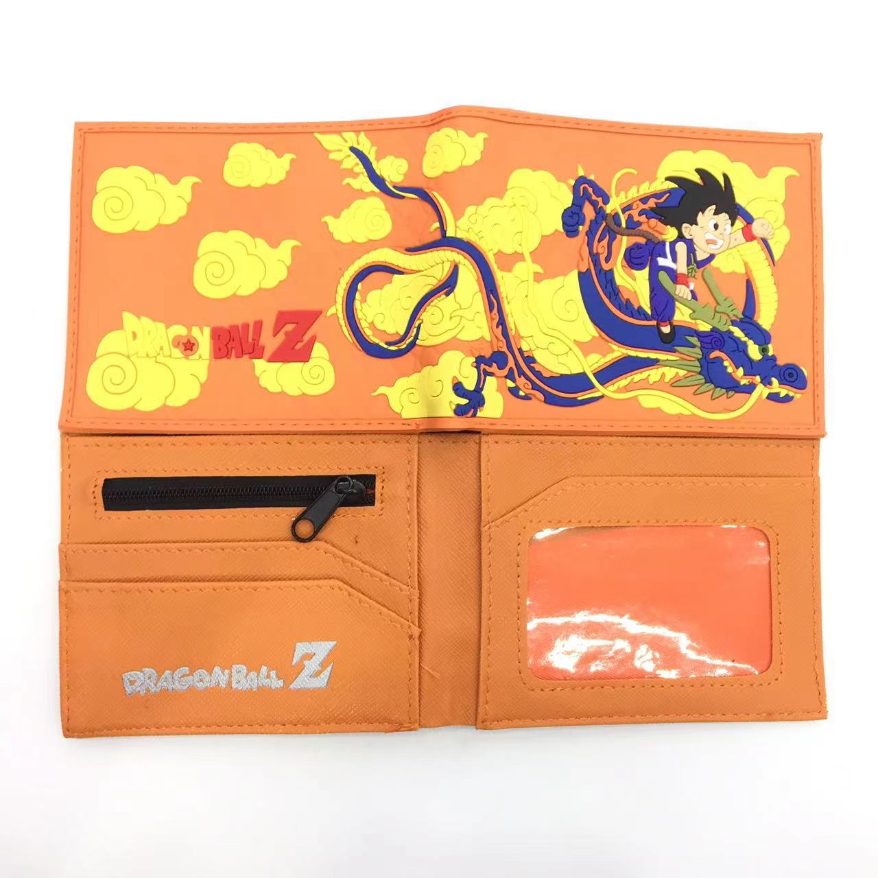 Anime nuevo Dragon Ball dragón Bola de silicona cartera tortuga Wu corto estudiante cartera masculina