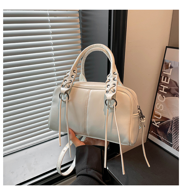 Europa y los Estados Unidos de moda de cuero suave bolso de mano para mujeres 2025 nuevo retro transfronterizo bolso de hombro Boston